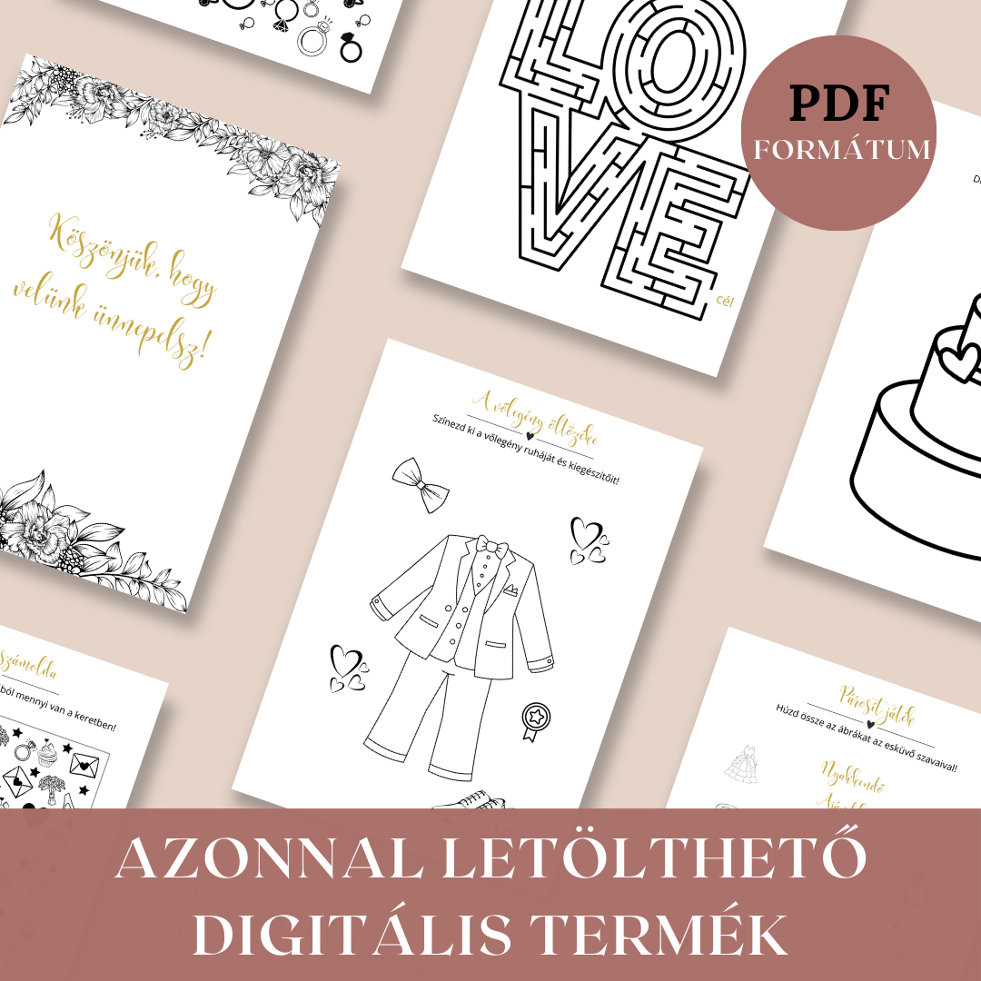 Esküvői foglalkoztató füzet gyerekeknek - Image 3
