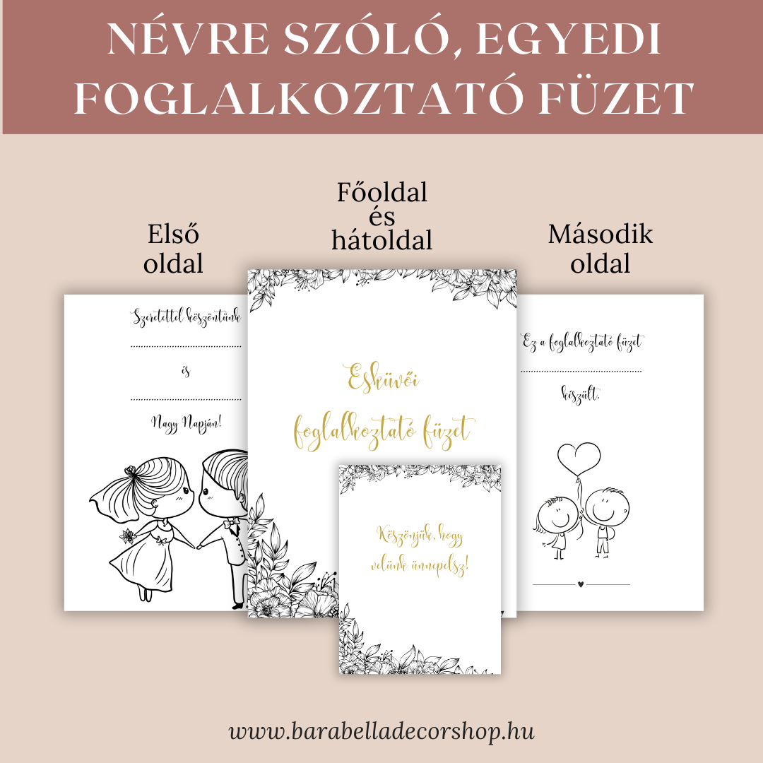 Esküvői foglalkoztató füzet gyerekeknek - Image 4