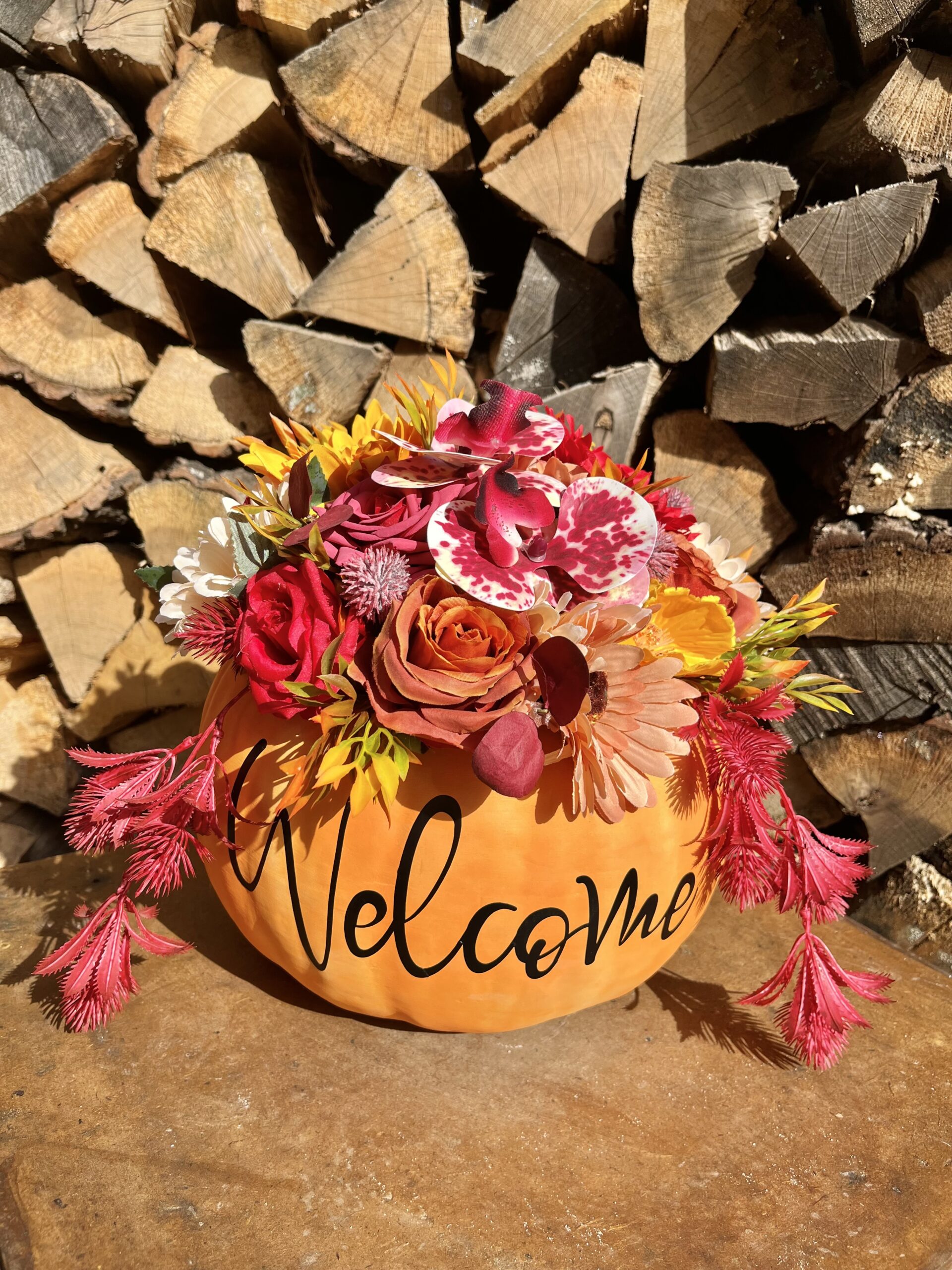 Narancssárga kerámia tök - Image 2