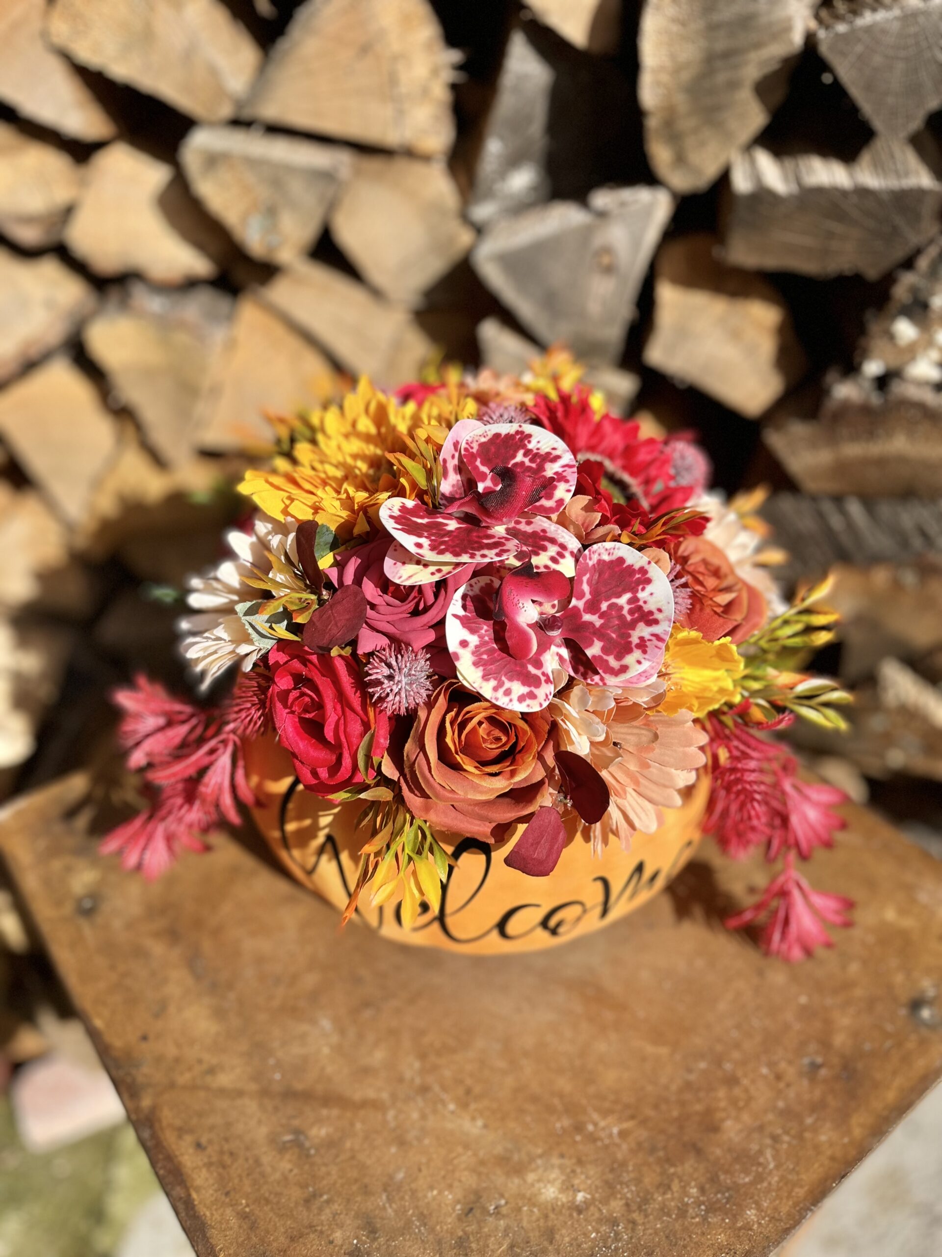 Narancssárga kerámia tök - Image 4